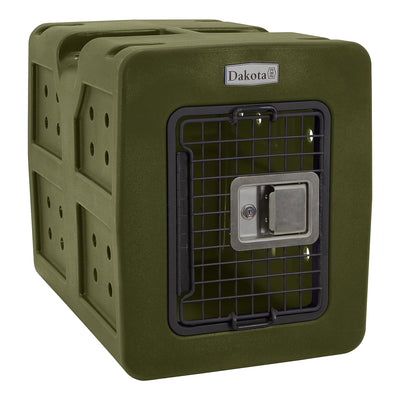 Dakota 283 G3 Small Easy Clean Kennel w/Handle & Latching Door, Olive (Open Box)