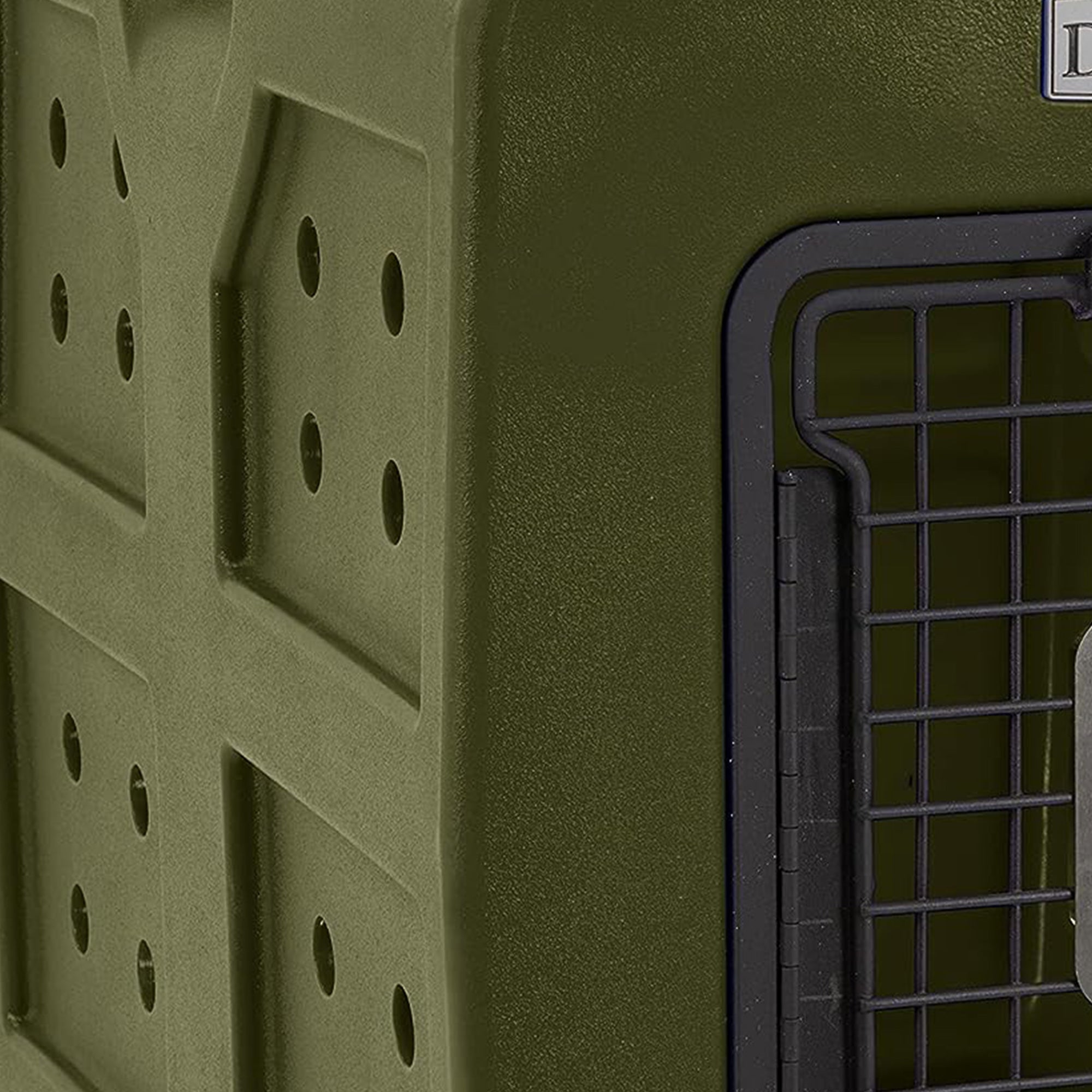 Dakota G3 Small Easy To Clean Dog Kennel w/ Handle & Latching Door, Olive (Used) - VMInnovations