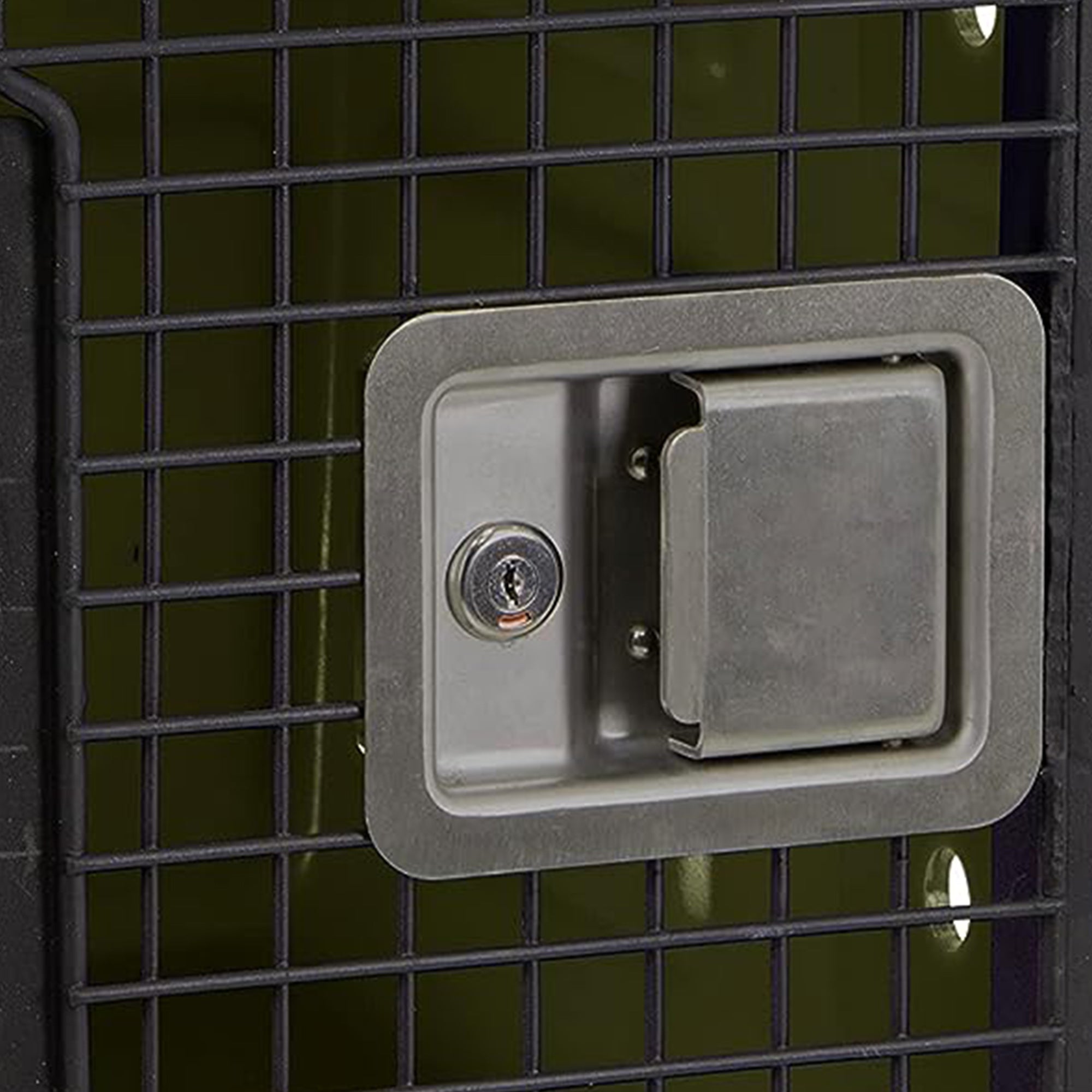 Dakota G3 Small Easy To Clean Dog Kennel w/ Handle & Latching Door, Olive (Used) - VMInnovations