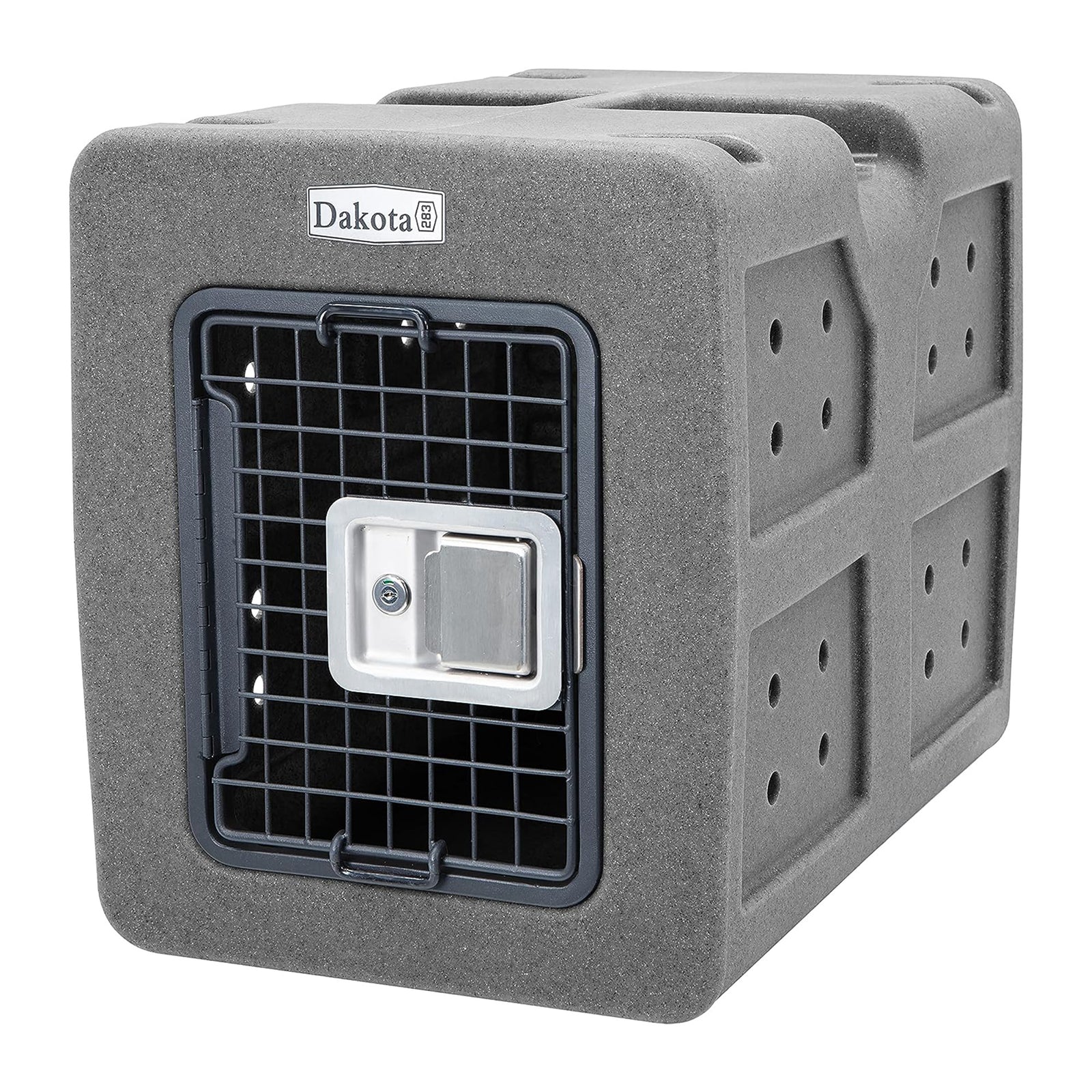 Dakota 283 G3 Easy To Clean Kennel w/ Handle & Latching Door,Granite (Open Box) - VMInnovations