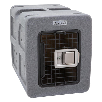 Dakota 283 G3 Easy To Clean Kennel w/ Handle & Latching Door,Granite (Open Box) - VMInnovations