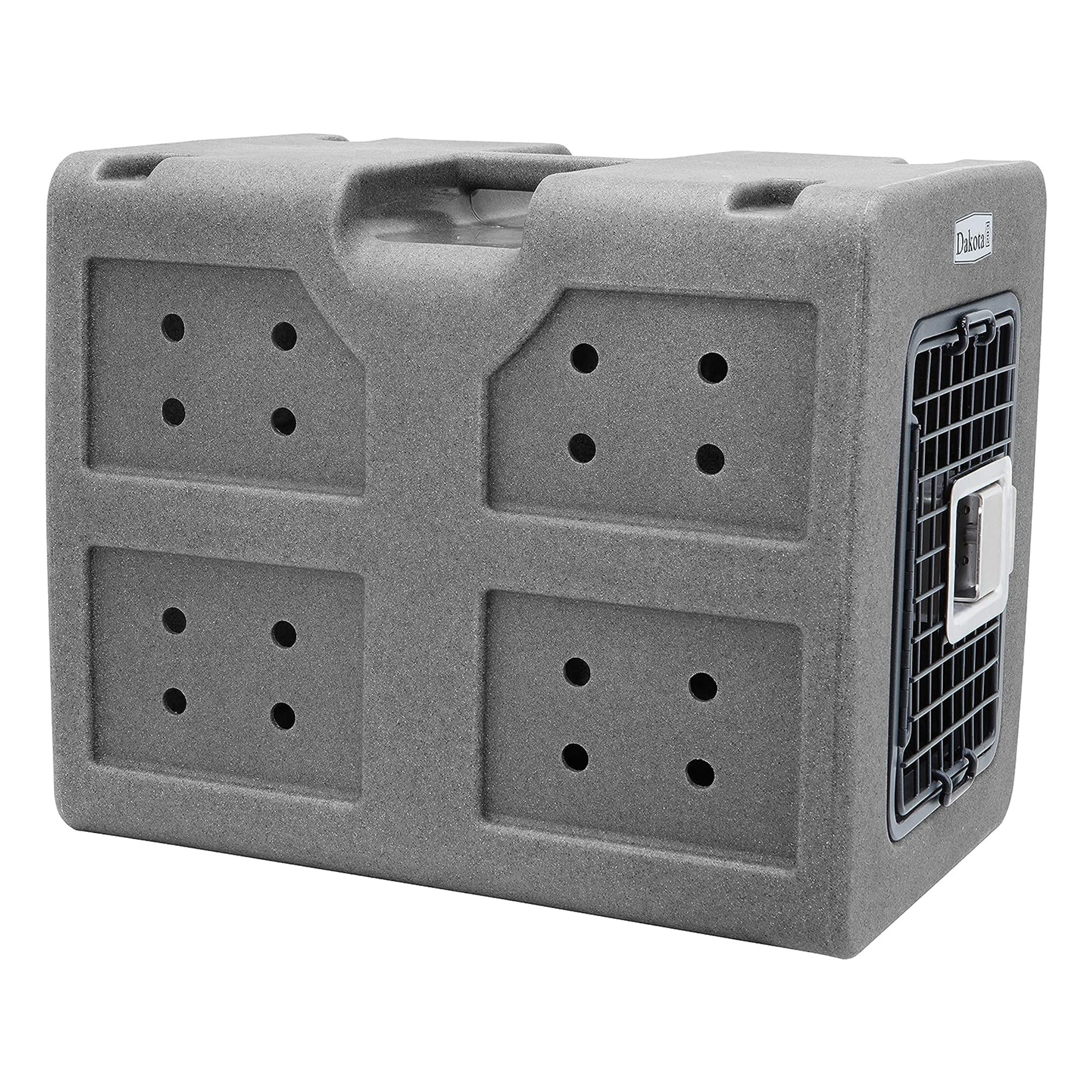 Dakota 283 G3 Easy To Clean Kennel w/ Handle & Latching Door,Granite (Open Box) - VMInnovations