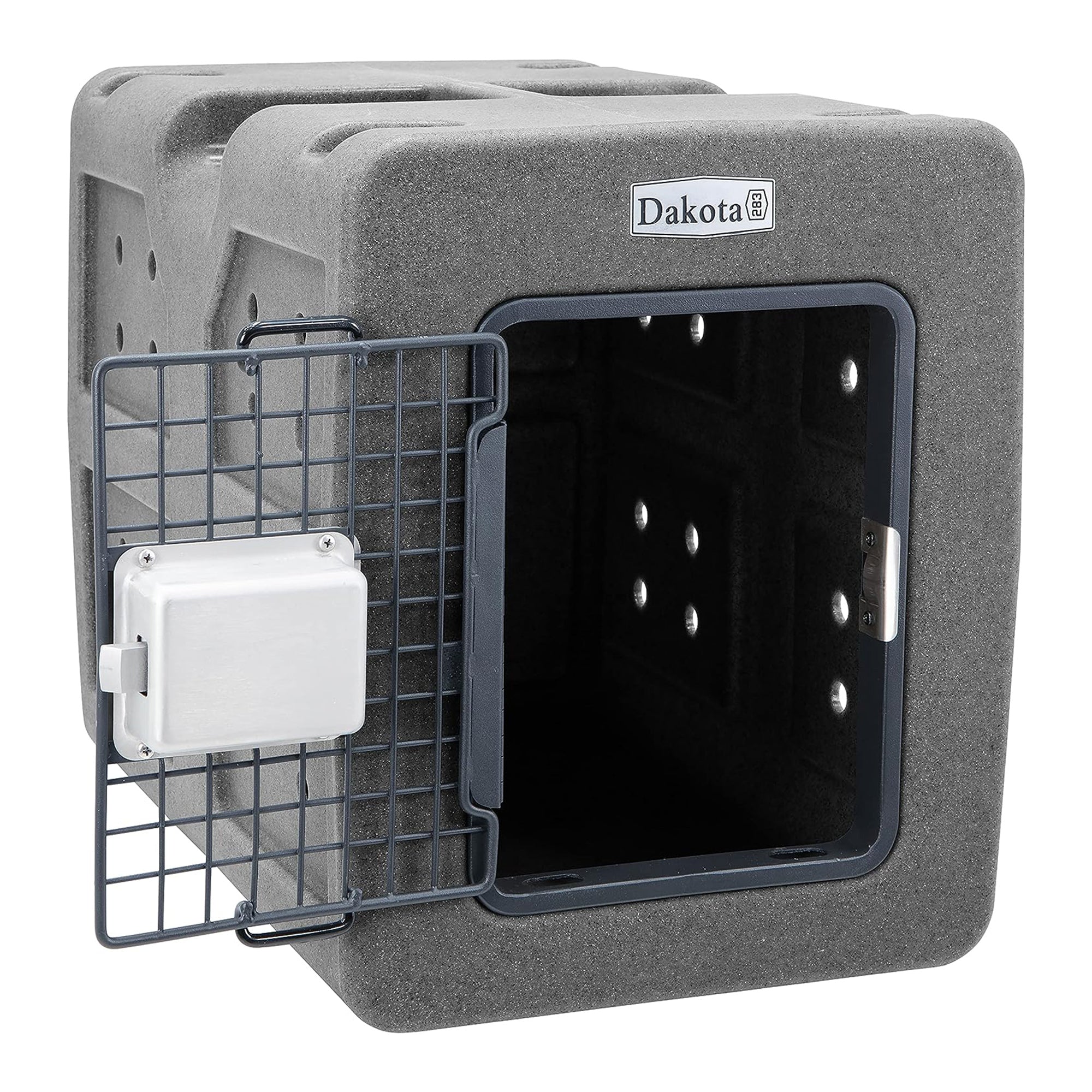 Dakota 283 G3 Easy To Clean Kennel w/ Handle & Latching Door,Granite (Open Box) - VMInnovations