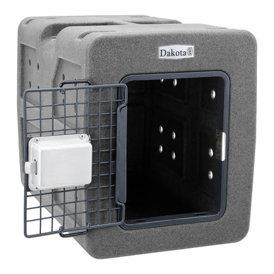 Dakota G3 Easy To Clean Dog Kennel w/ Handle & Latching Door, Dark Granite(Used)