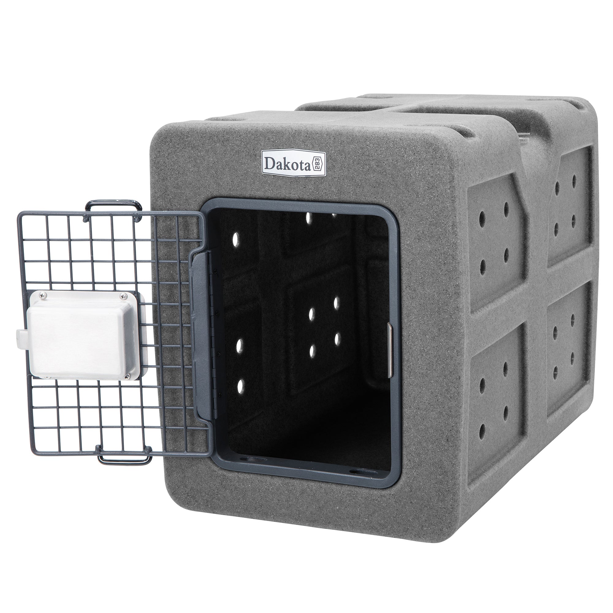Dakota 283 G3 Easy To Clean Kennel w/ Handle & Latching Door,Granite (Open Box) - VMInnovations