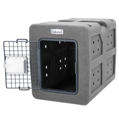 Dakota 283 G3 Easy To Clean Kennel w/ Handle & Latching Door,Granite (Open Box) - VMInnovations