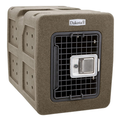 Dakota Easy To Clean Kennel w/ Handle & Latching Door, Coyote Granite (Open Box) - VMInnovations