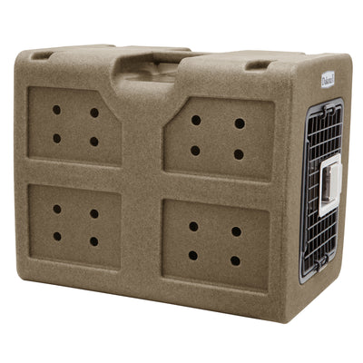 Dakota Easy To Clean Kennel w/ Handle & Latching Door, Coyote Granite (Open Box) - VMInnovations