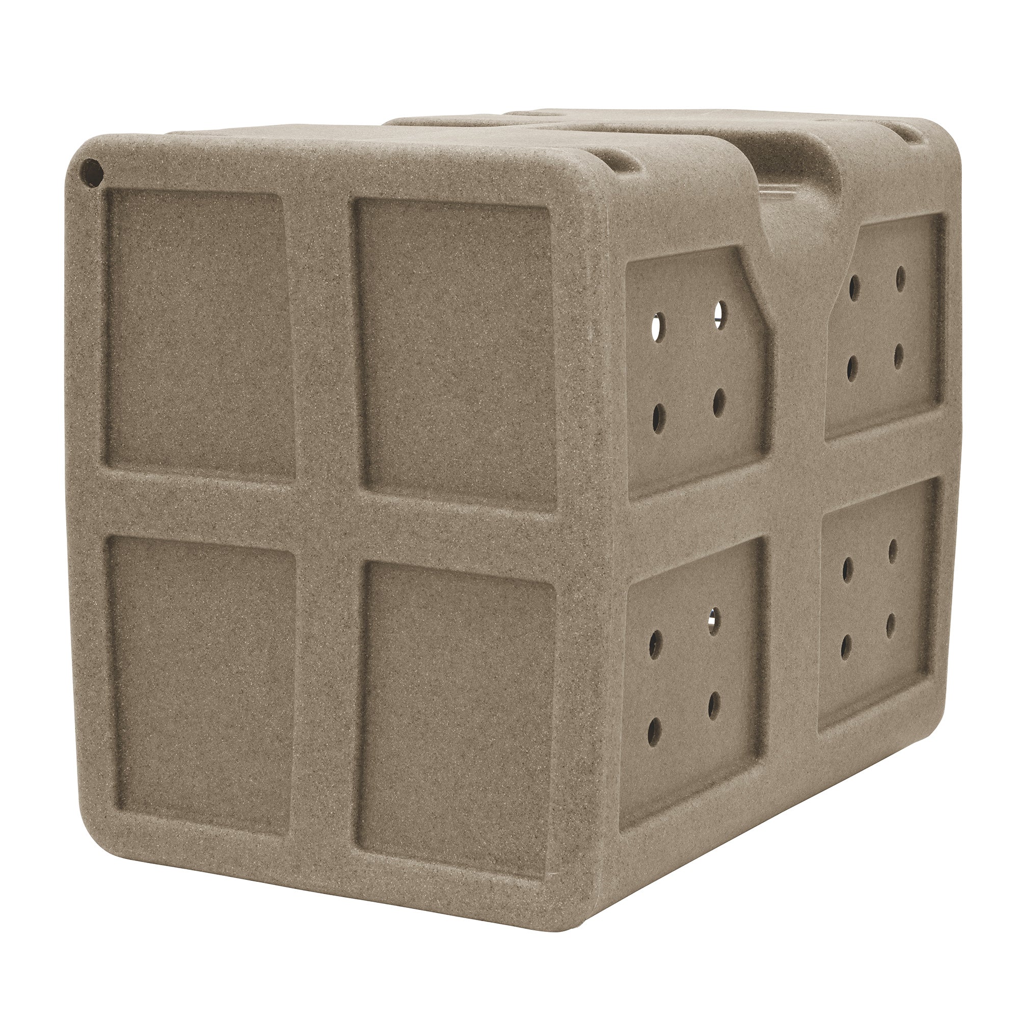 Dakota Easy To Clean Kennel w/ Handle & Latching Door, Coyote Granite (Open Box) - VMInnovations