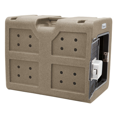 Dakota Easy To Clean Kennel w/ Handle & Latching Door, Coyote Granite (Open Box) - VMInnovations