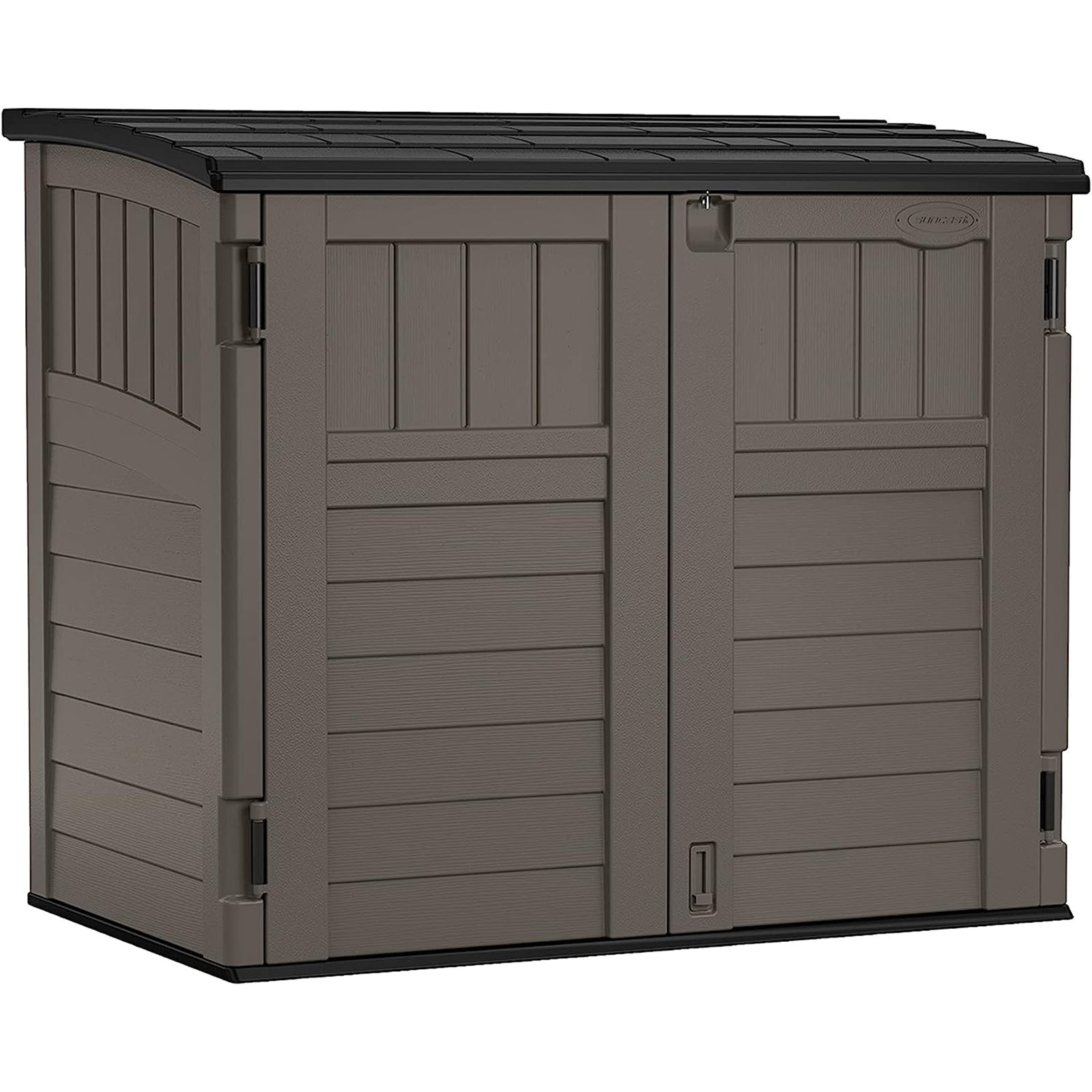 Suncast Horizontal 4 Foot x 2.5 Foot Outdoor/Garden Storage Shed, Stoney Grey - VMInnovations