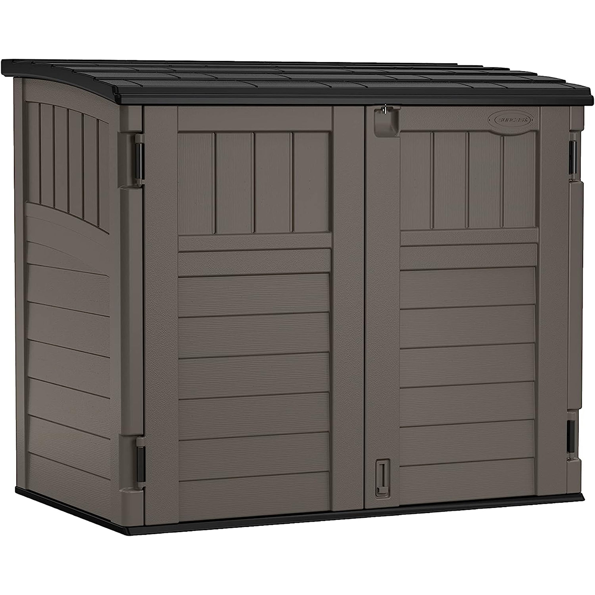 Suncast Horizontal 4 Foot x 2.5 Foot Outdoor/Garden Storage Shed, Stoney Grey - VMInnovations