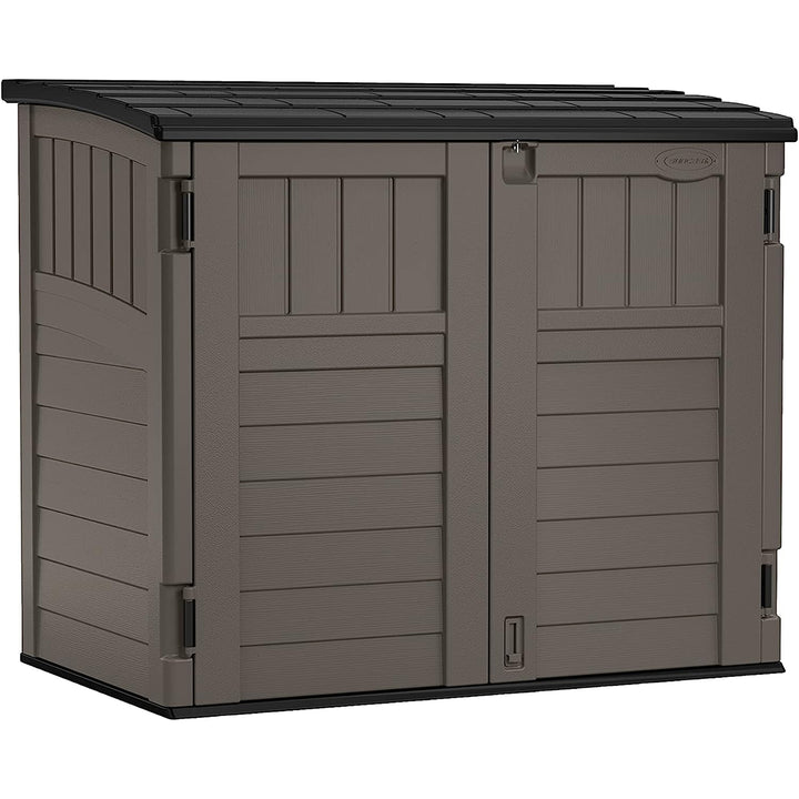 Suncast Horizontal 4 Foot x 2.5 Foot Outdoor/Garden Storage Shed, Stoney Grey