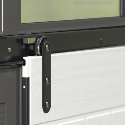 Suncast Modernist 10 Foot x 7 Foot Barn Door Outdoor Garden Storage Shed, Grey