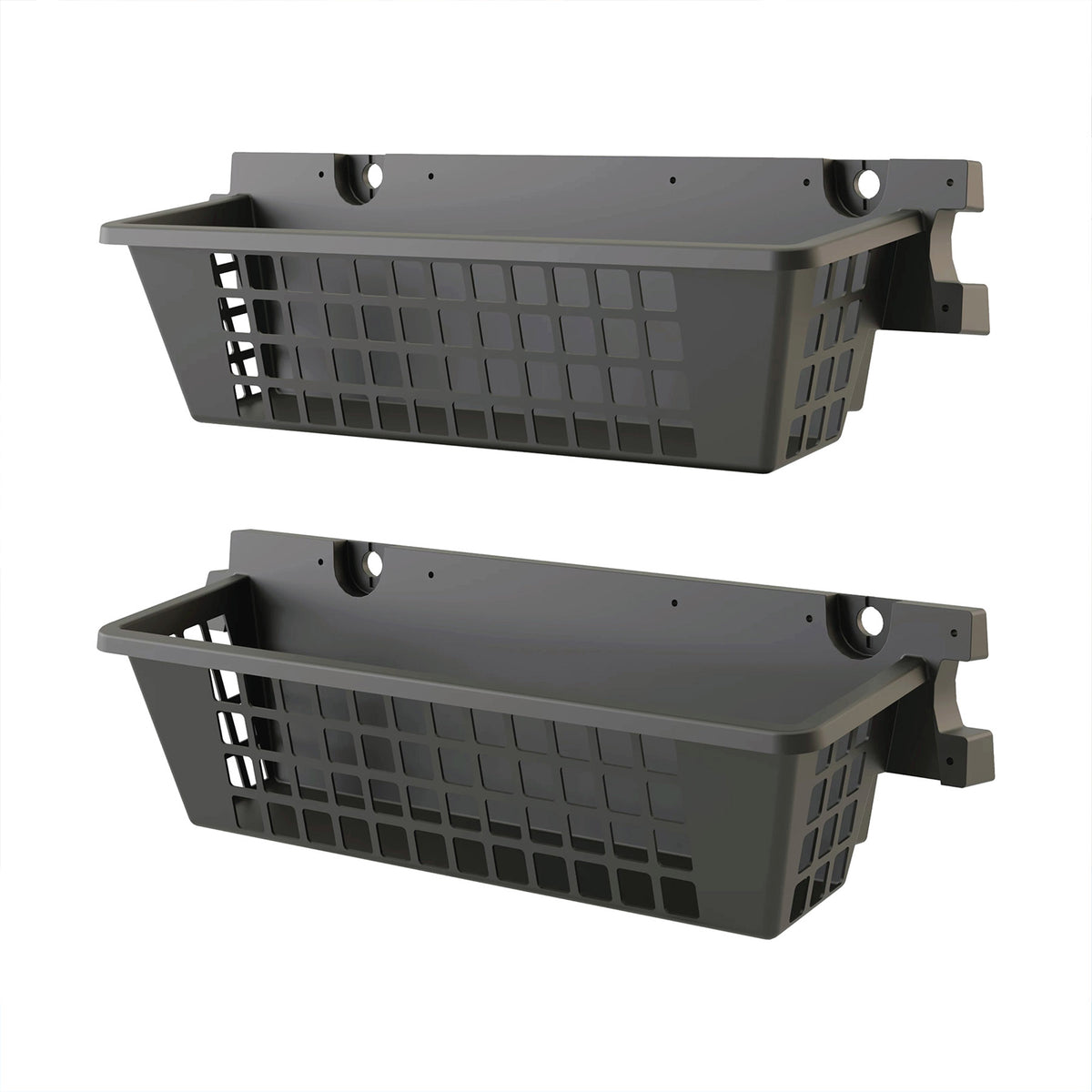 Suncast 4 Pack 25 x 7.25 Inch Resin Basket Accessory for Outdoor Shed, Black