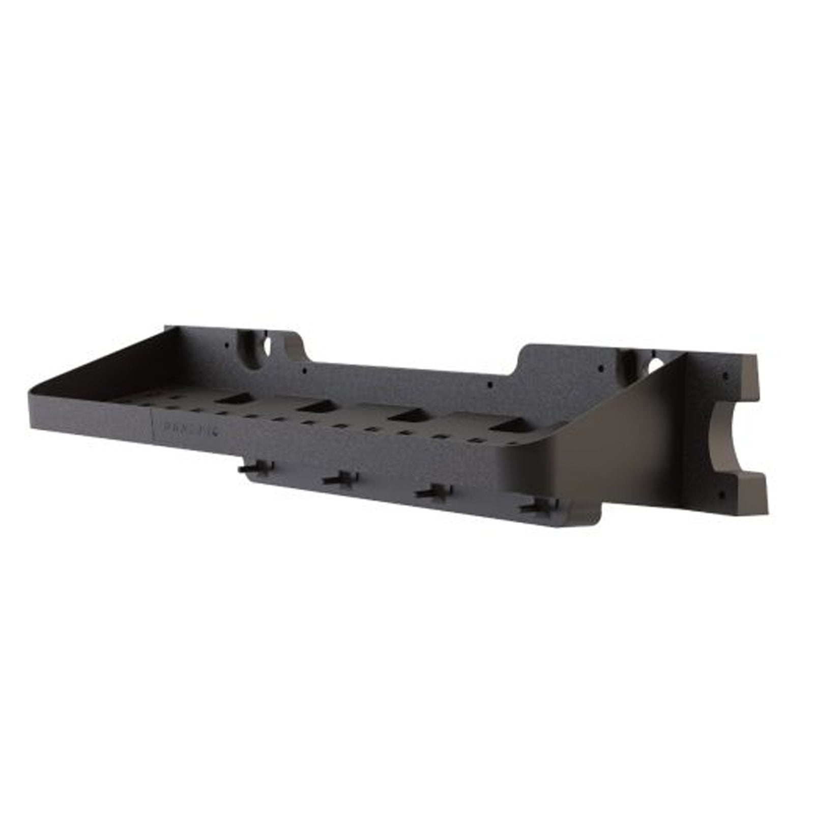 Suncast 25 x 8 Inch Shelf Accessory with Hooks for Outdoor Shed, Black (2-Pack) - VMInnovations