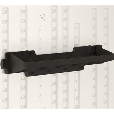 Suncast 25 x 8 Inch Shelf Accessory with Hooks for Outdoor Shed, Black (2-Pack) - VMInnovations