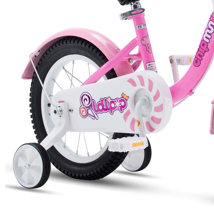 RoyalBaby 16" Kids Bicycle w/ Basket, Training Wheels & Kickstand, Pink (Used)