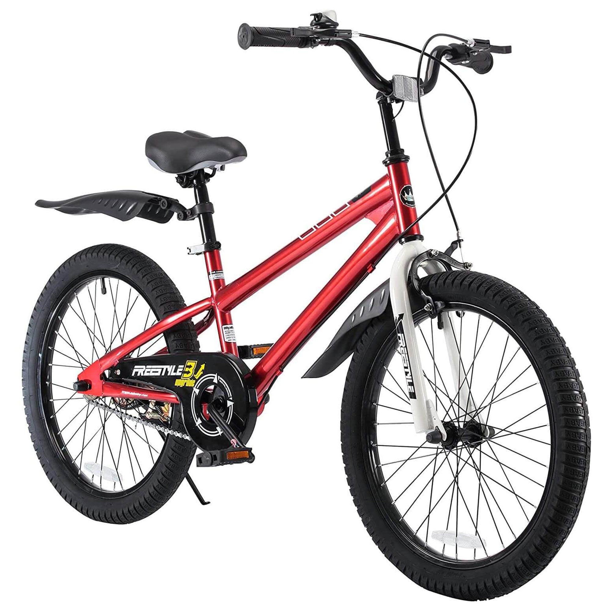 RoyalBaby Freestyle Outdoor Kid's Sporty Bicycle with Kickstand, 20 Inch, Black - VMInnovations