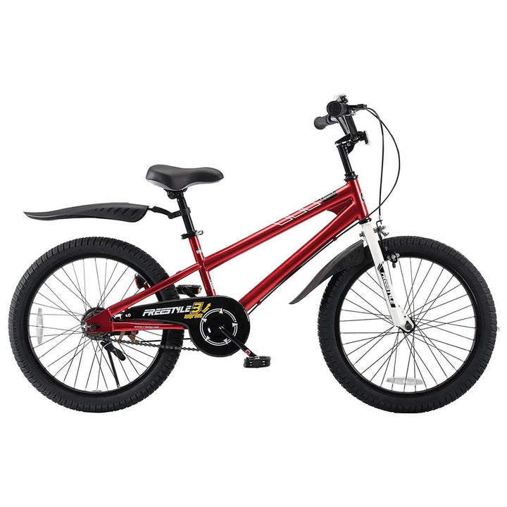 RoyalBaby Freestyle 20 Inch Kids Bicycle with Kickstand and Water Bottle, Red