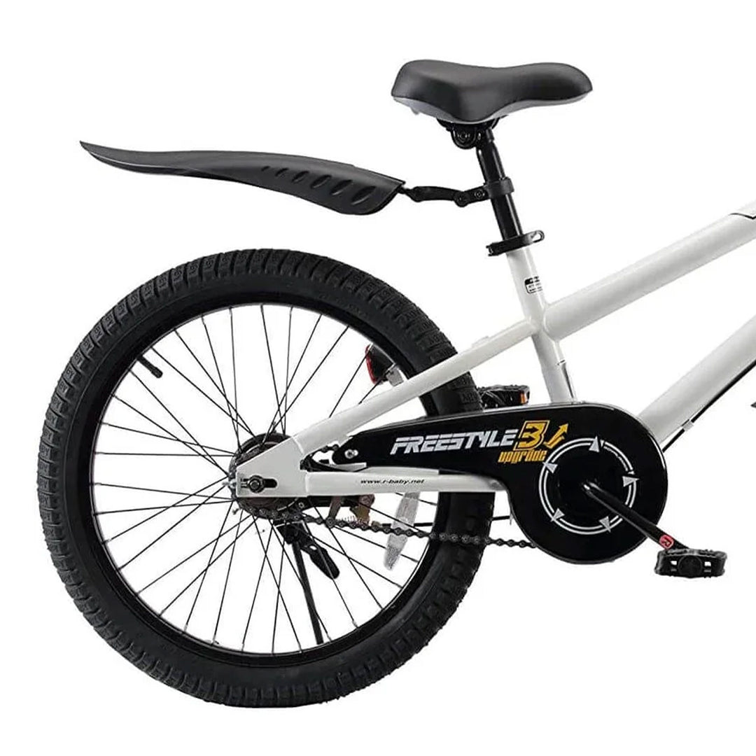 RoyalBaby 20" Kids Bicycle with Kickstand and Water Bottle, White (Open Box) - VMInnovations