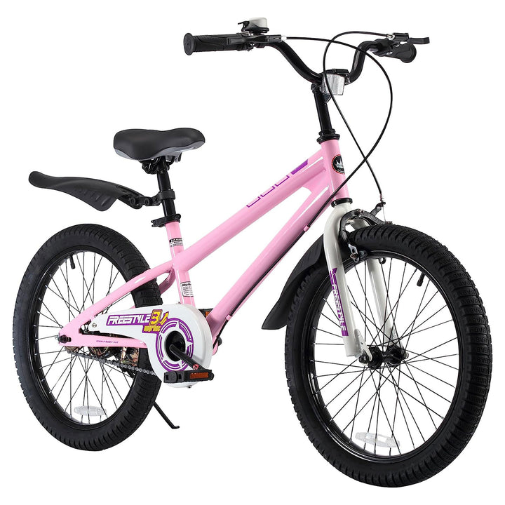 RoyalBaby Freestyle 20 Inch Kids Bicycle w/Kickstand & Water Bottle, Pink (Used)