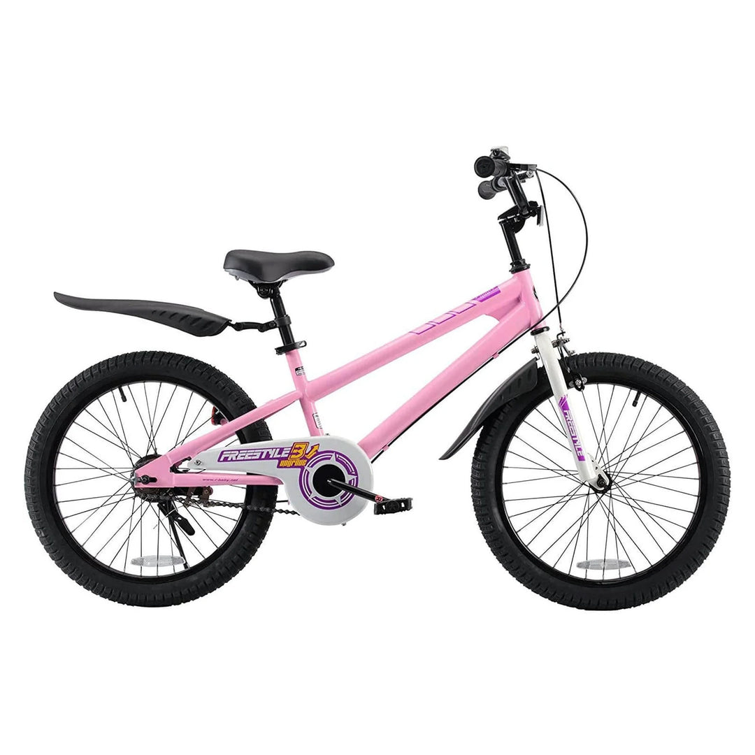 RoyalBaby Freestyle 20 Inch Kids Bicycle w/Kickstand & Water Bottle, Pink (Used)