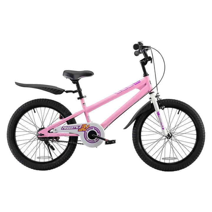 RoyalBaby Freestyle 20 Inch Kids Bicycle with Kickstand and Water Bottle, Pink