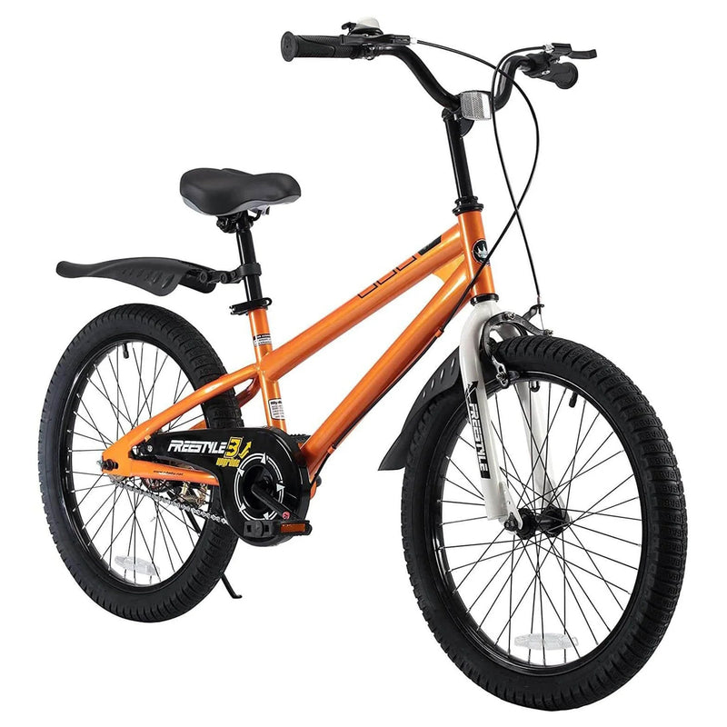RoyalBaby Freestyle 20 Inch Kids Bicycle with Kickstand and Water Bottle, Orange