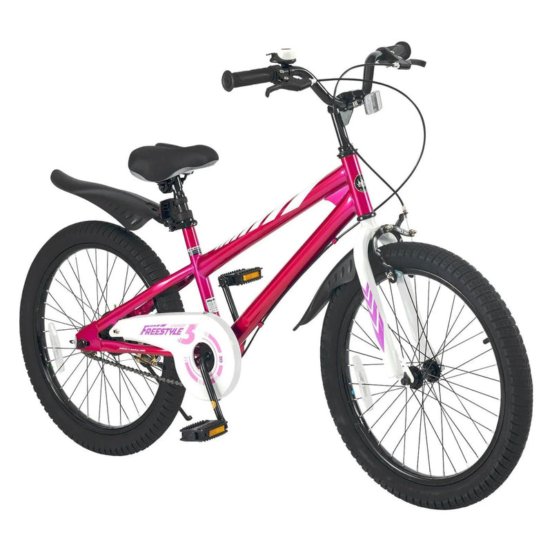 RoyalBaby 20" Kids Bicycle with Kickstand and Water Bottle, Fuchsia (Open Box)