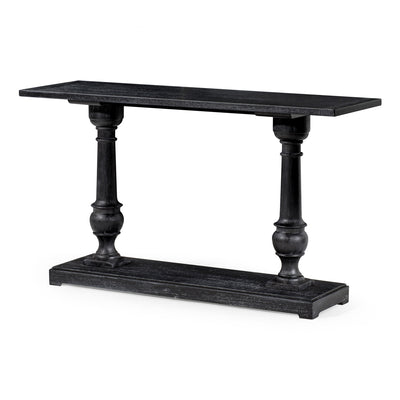 Maven Lane Arthur Traditional Wooden Console Table in Antiqued Black Finish - VMInnovations
