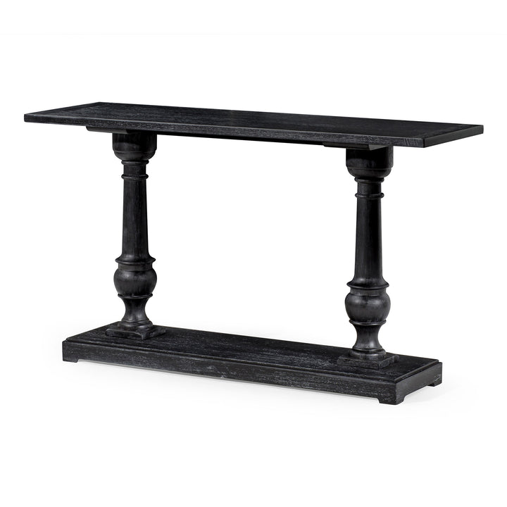 Maven Lane Traditional Wooden Console Table in Antiqued Black Finish (Open Box) - VMInnovations