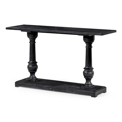 Maven Lane Arthur Traditional Wooden Console Table in Antiqued Black Finish