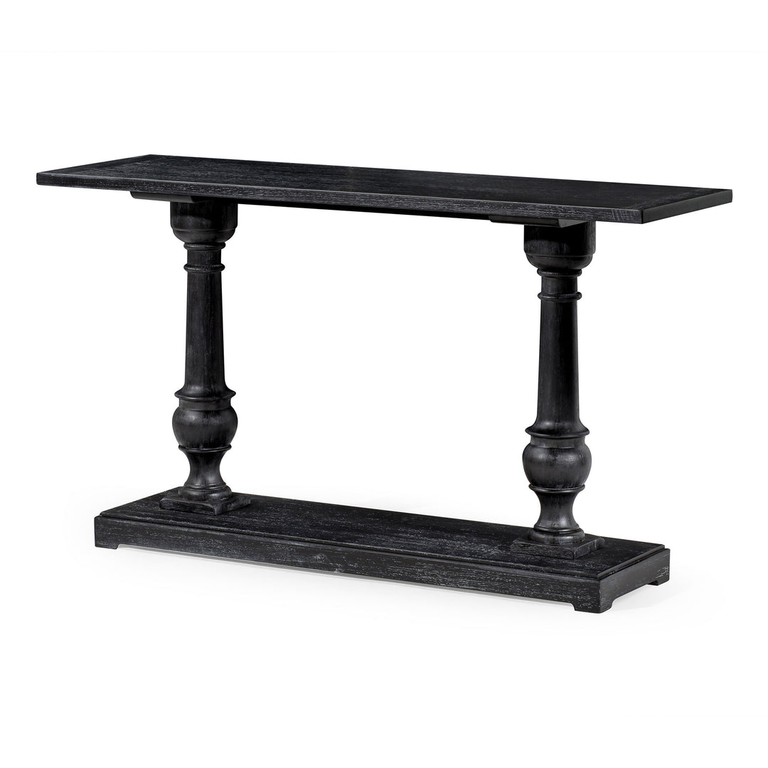 Maven Lane Traditional Wooden Console Table in Antiqued Black Finish (Used) - VMInnovations