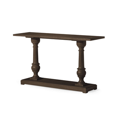 Maven Lane Arthur Traditional Wooden Console Table in Antiqued Brown Finish