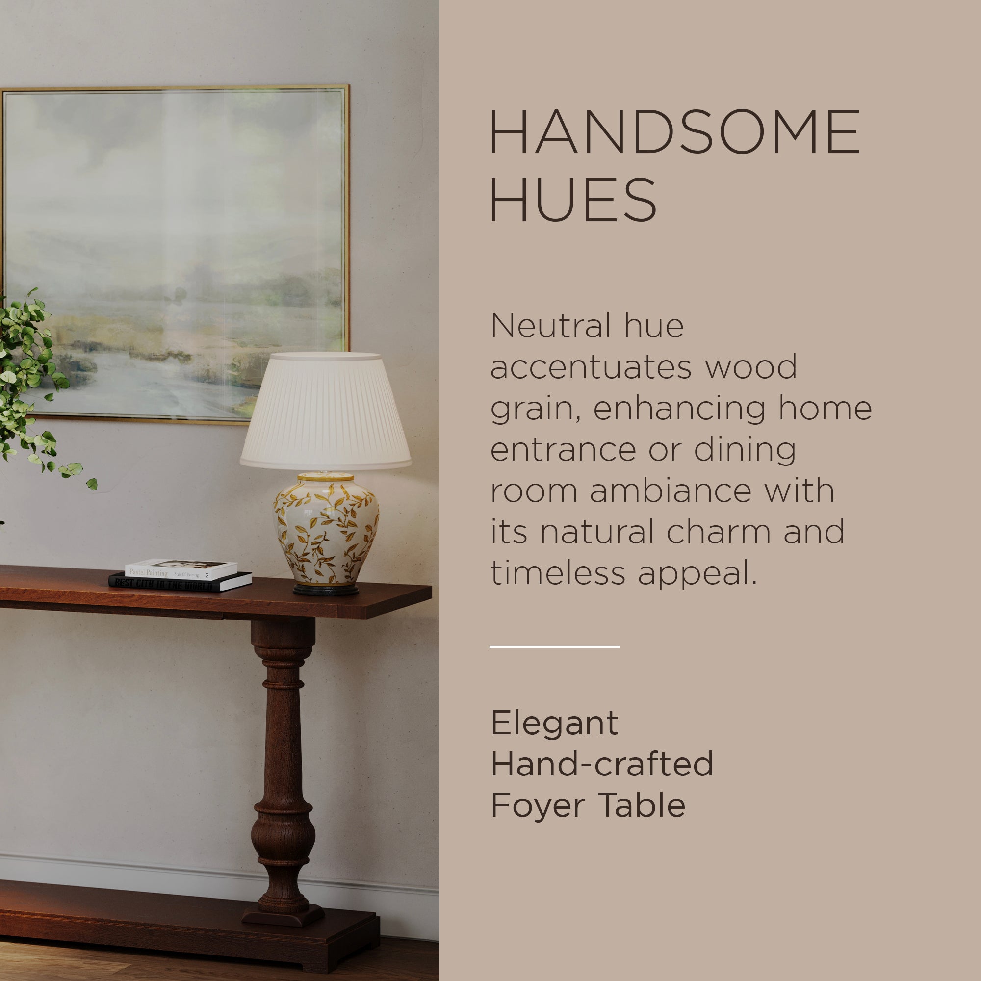 Maven Lane Arthur Traditional Wooden Console Table Antiqued Brown Finish (Used)
