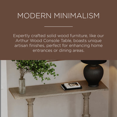 Maven Lane Arthur Traditional Wooden Console Table in Antiqued Grey Finish(Used) - VMInnovations