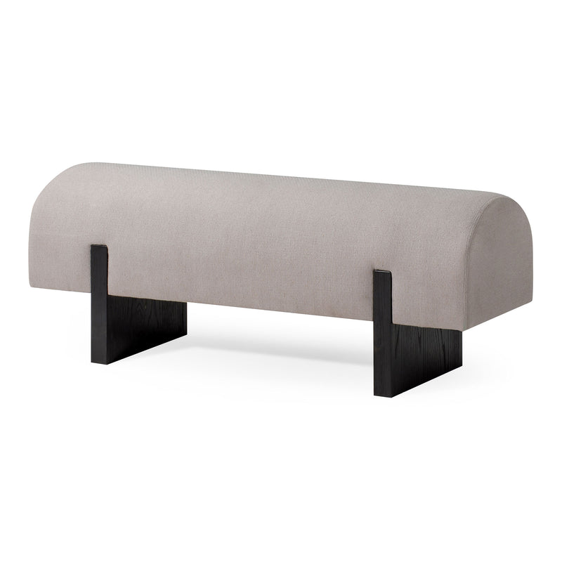 Maven Lane Juno Modern Upholstered Wooden Bench in Refined Black Finish