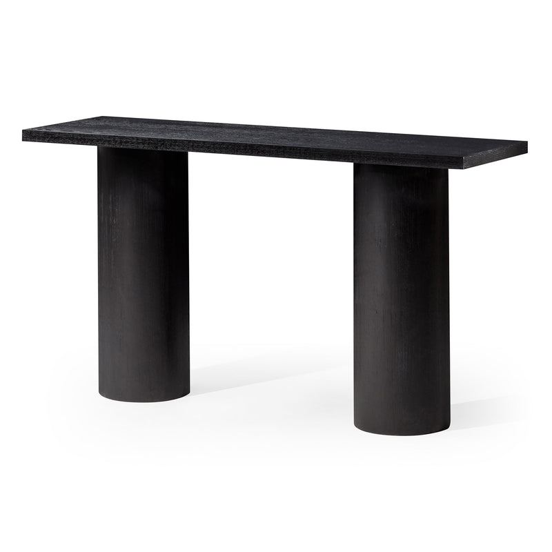 Maven Lane Lana Contemporary Wooden Console Table in Refined Black Finish (Used)