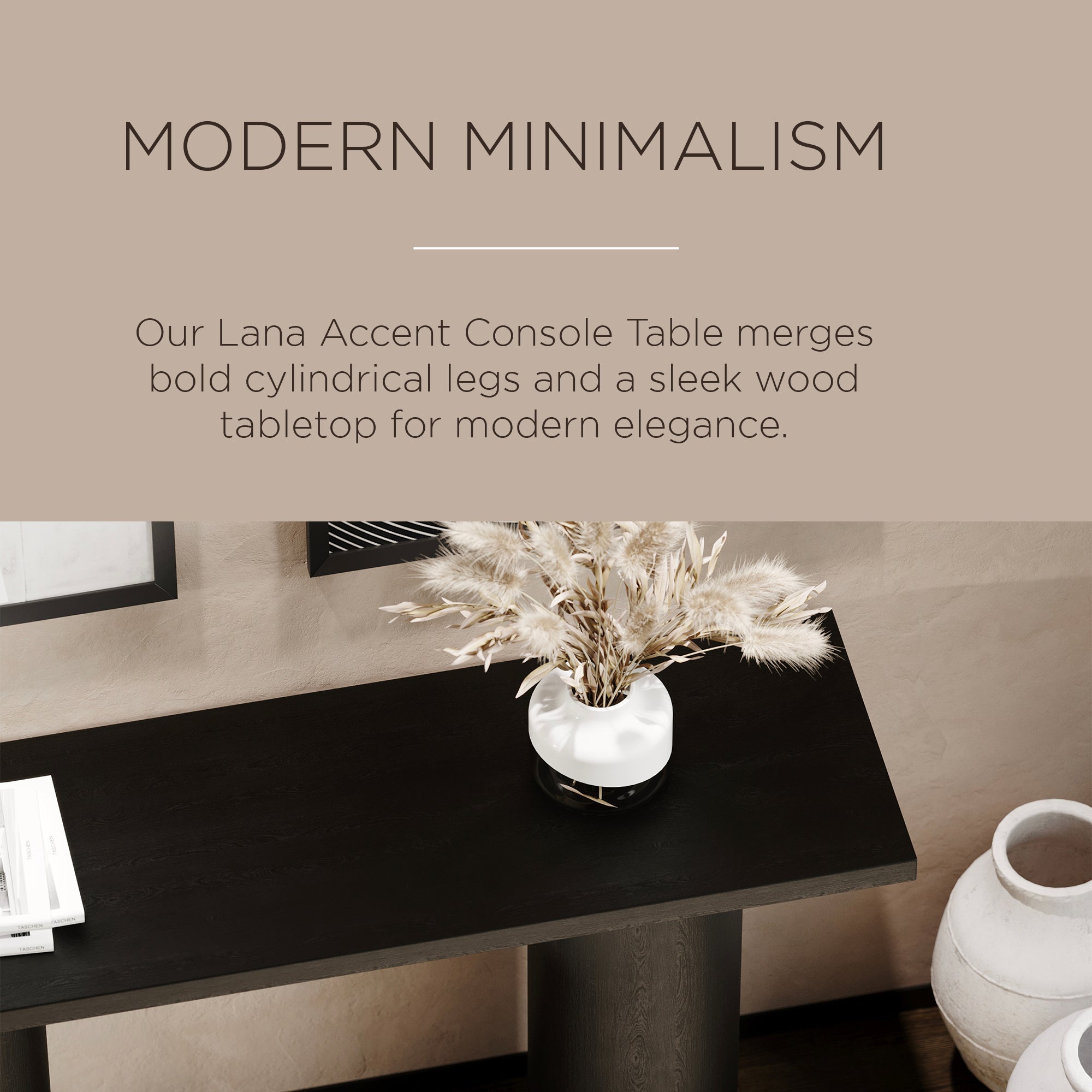 Maven Lane Contemporary Wooden Console Table in Refined Black Finish (For Parts) - VMInnovations