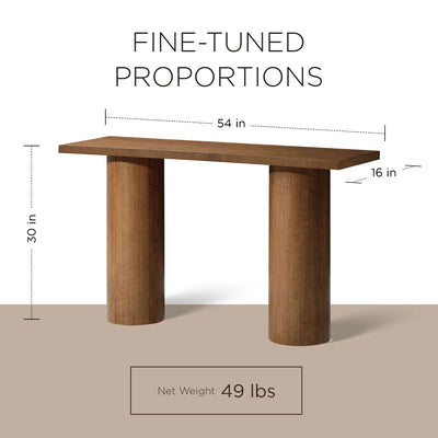 Maven Lane Lana Wooden Console Table in Refined Brown Finish (For Parts)