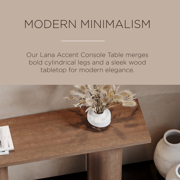 Maven Lane Lana Wooden Console Table in Refined Brown Finish (For Parts)