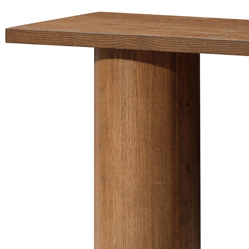 Maven Lane Lana Contemporary Wooden Console Table in Refined Brown Finish