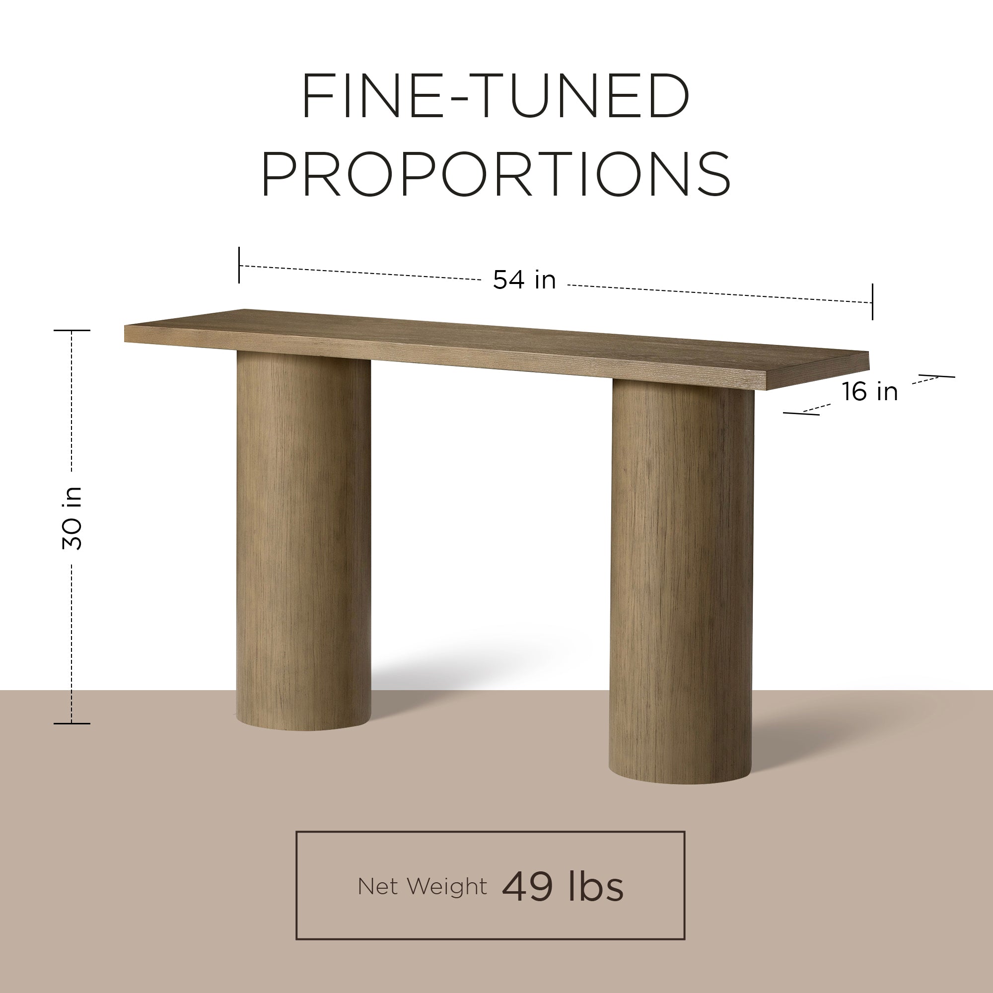 Maven Lane Lana Contemporary Wooden Console Table in Refined Grey Finish (Used) - VMInnovations