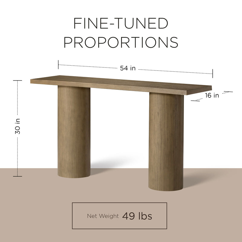 Maven Lane Lana Contemporary Wooden Console Table in Refined Grey Finish (Used)