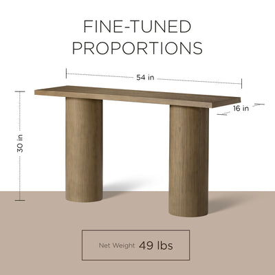 Maven Lane Lana Wooden Console Table in Refined Grey Finish (Open Box) - VMInnovations