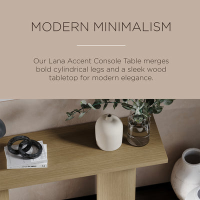 Maven Lane Lana Wooden Console Table in Refined Grey Finish (Open Box) - VMInnovations