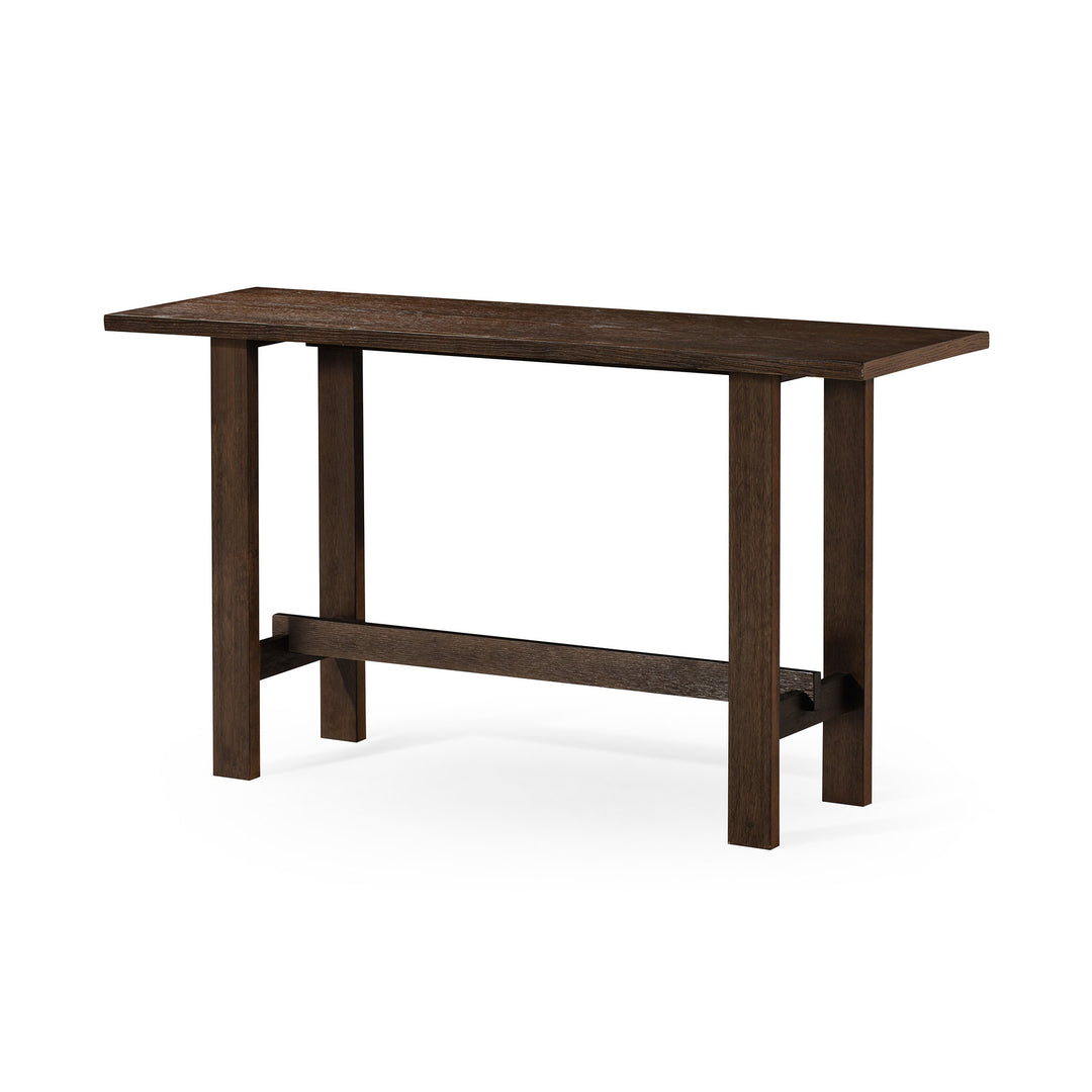 Maven Lane Hera Modern Wooden Console Table in Weathered Brown Finish