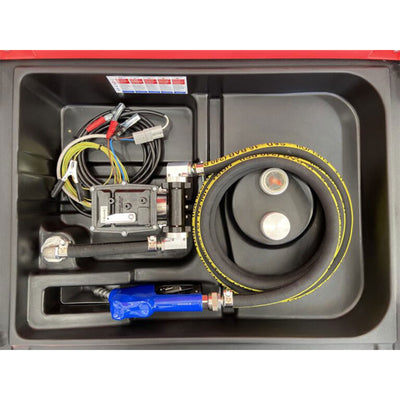AM-TANK 116 Gal Fuel Tank w/12 Volt Pump & Covering Lid (Open Box) - VMInnovations