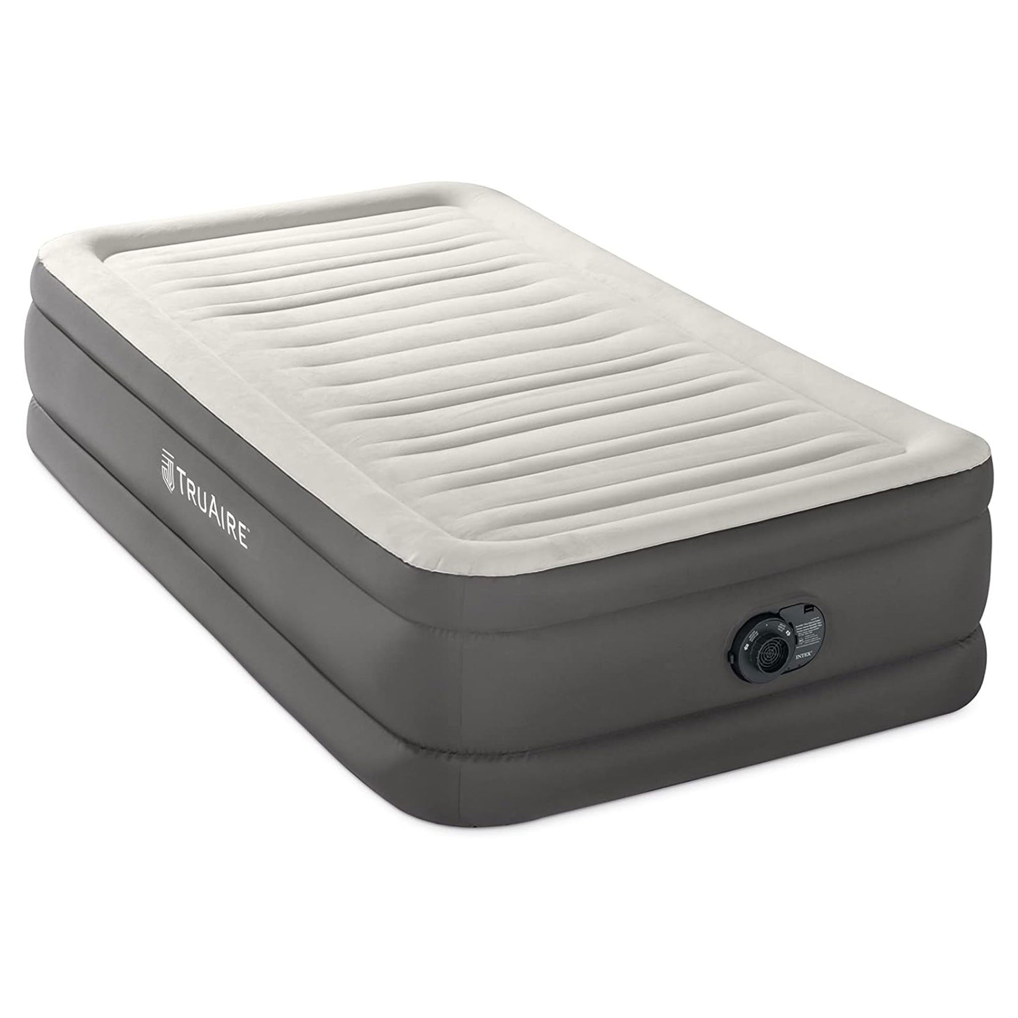Intex - TruAire Luxury Air Mattress with Fiber Tech and Built In Electric Pump